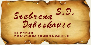 Srebrena Dabesković vizit kartica